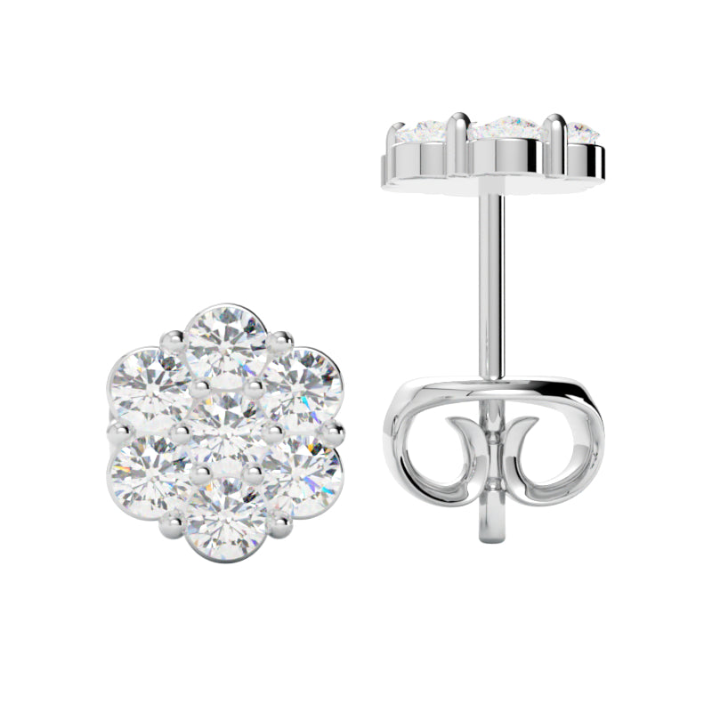 Kolczyki z diamentami Arctis – złoto białe 750 – GOLDPORT